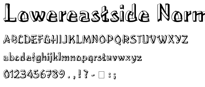 LowerEastSide Normal font